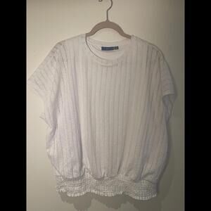 Apt 9 White Toweling Top, with inner lining